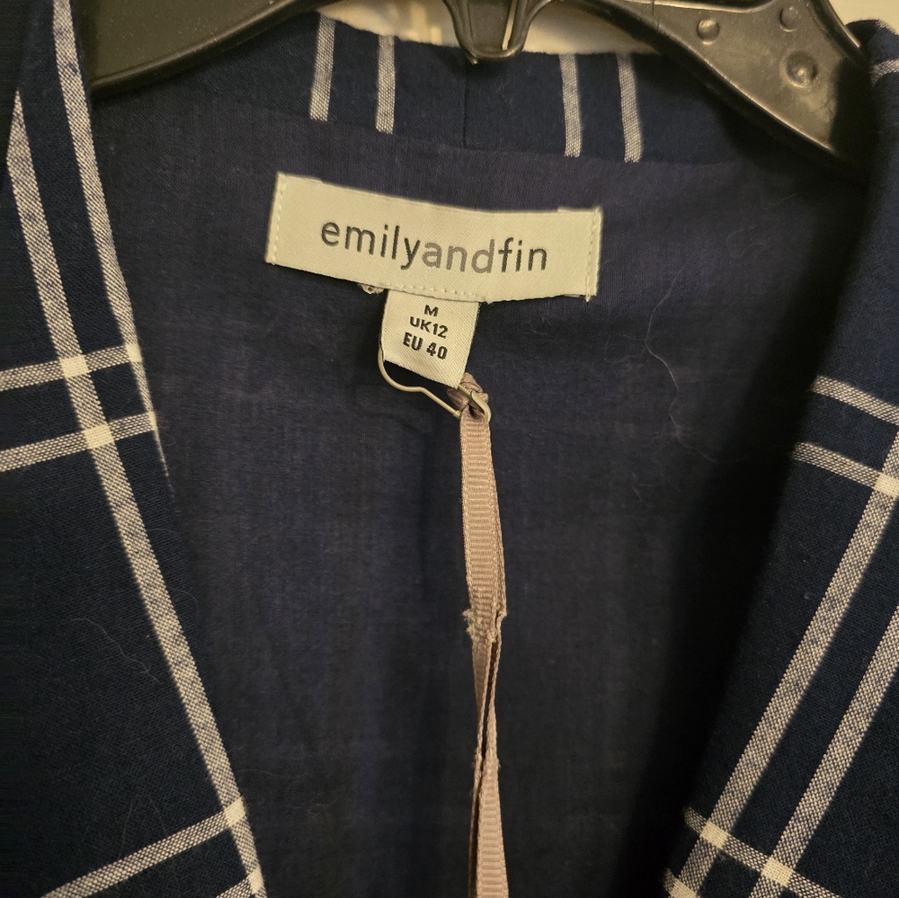 Emily and Fin Tilly dress in navy plaid - Picture 6 of 6